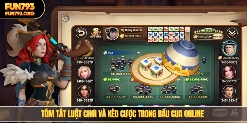 Tóm tắt luật chơi và kèo cược trong bầu cua online 