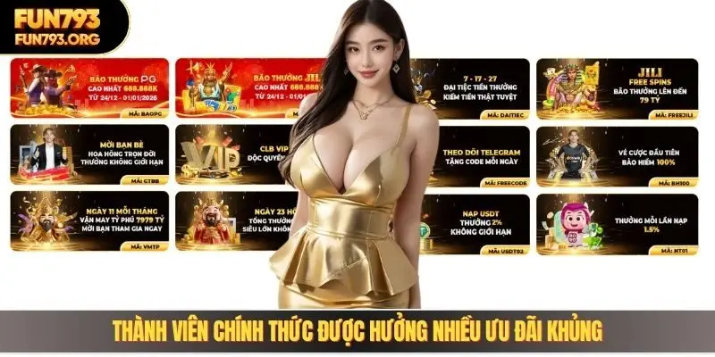 Thành viên chính thức được hưởng nhiều ưu đãi khủng